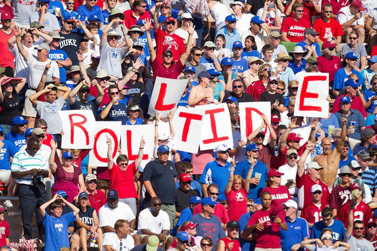 HEY LOOKIT, we found a wire photo with Duke football fans in it!